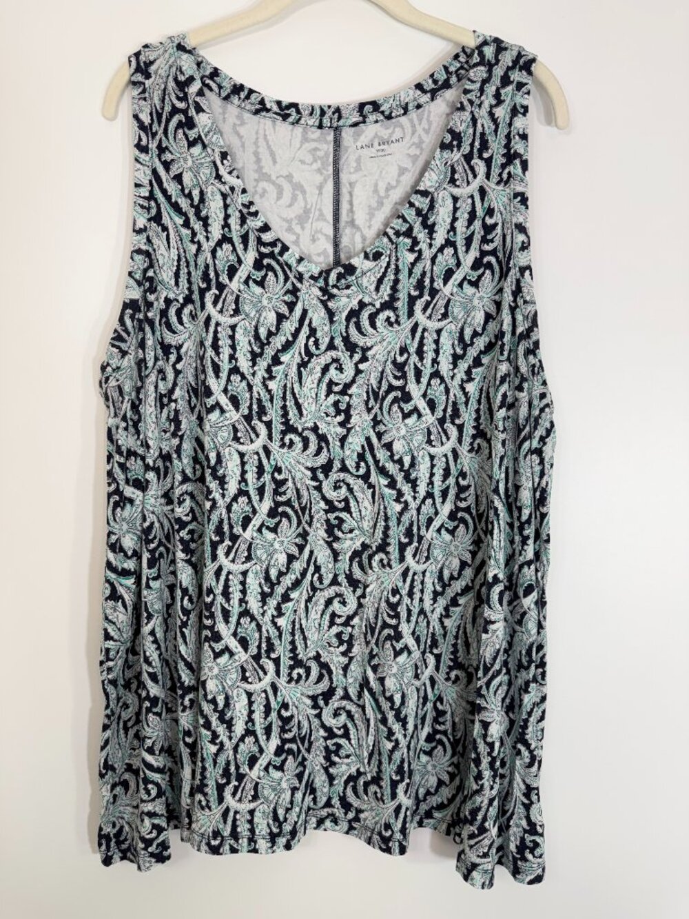 Lane Bryant Tank Top Womens‎ 18/20 V-Neck Swing Lightweight Pullover Blue Teal